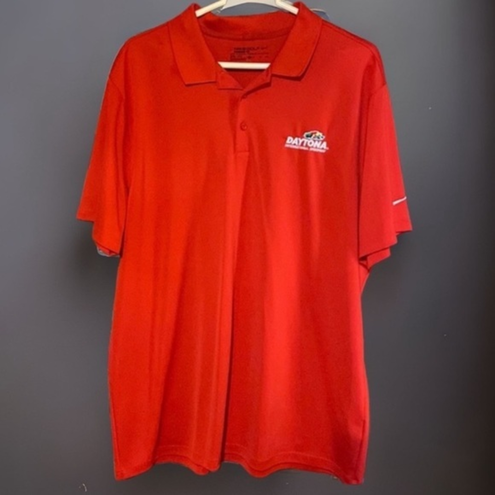Nike Golf Dri-FIT Daytona 500 Speedway Embroidered Polo Shirt XL NASCAR